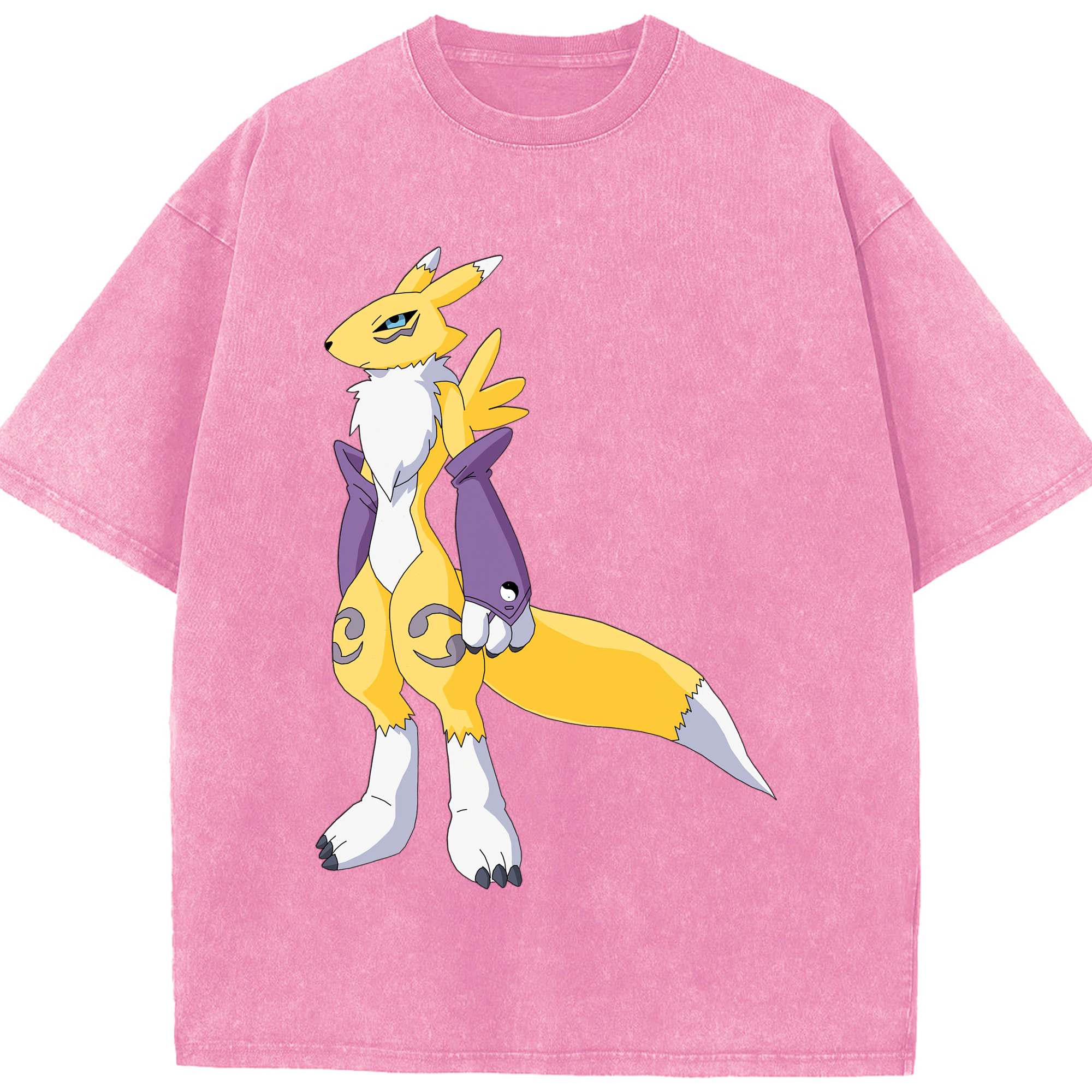 （画像用） Digimon デジタルモンスター/デジモン 綿100% ヴィンテージ風 半袖Tシャツ（フロントプリント）